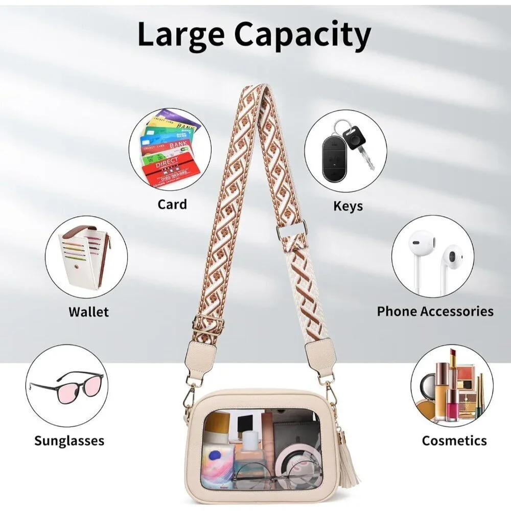 Trendy Vegan Leather Crossbody Bag Women Small Compact Security-Friendly